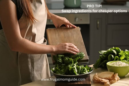 woman cooking cheap spring dinners
