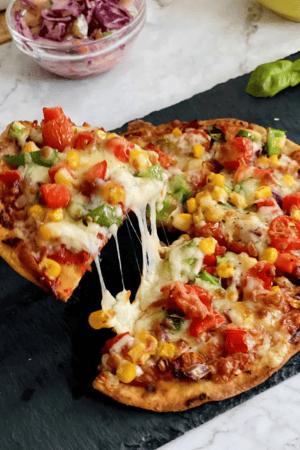 air fryer naan pizza