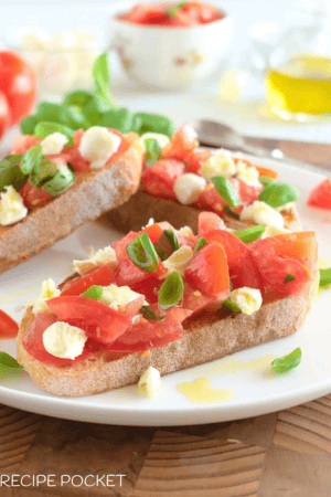 caprese bruschetta - budget spring dinners