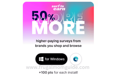 screenshot of survey junkie offer