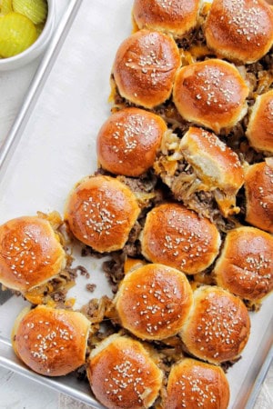 father's day meals sheetpan sliders