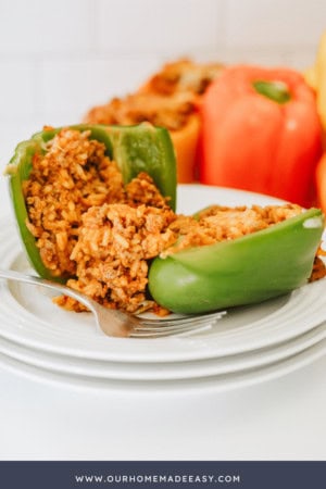 cheap fall dinner ideas - stuffed peppers