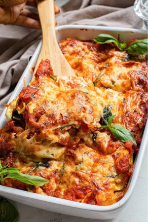 cheap fall dinners - baked tortellini casserole