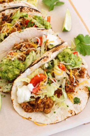 cheap fall dinners - ground turkey tacos