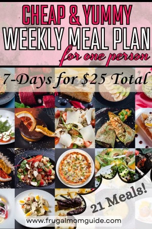 cheap meal plan for one - pin