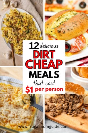 dirt cheap meals pin