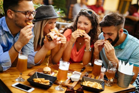 group of friends without a cheap weekly meal plan