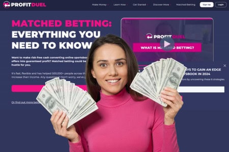 woman with money from matched betting