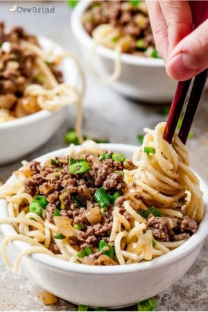 Taiwanese beef noodle bowl