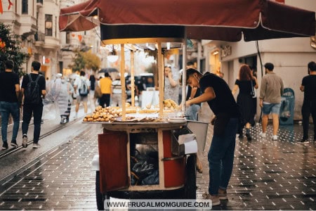 teen boy with food cart - small business ideas for teens 