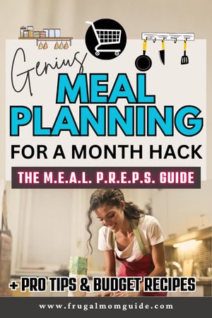 Monthly Meal Planning pin