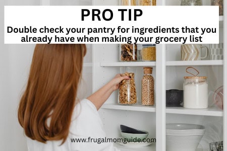 woman checking pantry