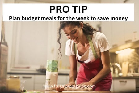 woman cooking cheap healthy dinners in kitchen
