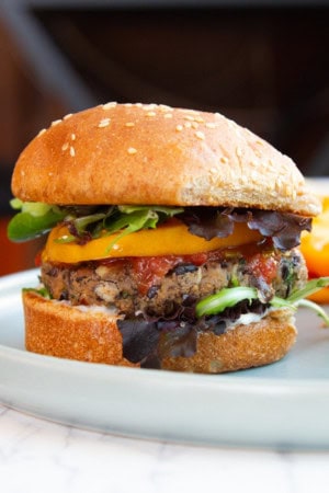 black bean burger