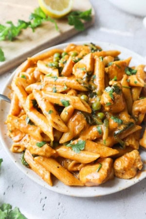 chicken curry pasta