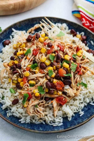 cheap healthy dinners - santa fe chicken on rice