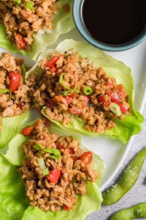 cheap healthy dinners - ground chicken lettuce wraps
