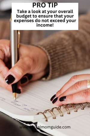 how to make a personal savings plan - step 1 - woman writing budget