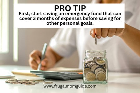 how to make a personal savings plan - pro tip save an emergency fund