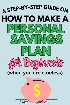 how to make a personal savings plan pin