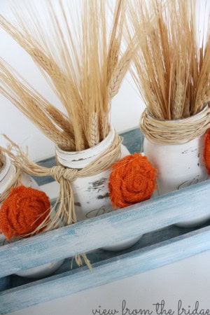 fall Mason jar centerpiece