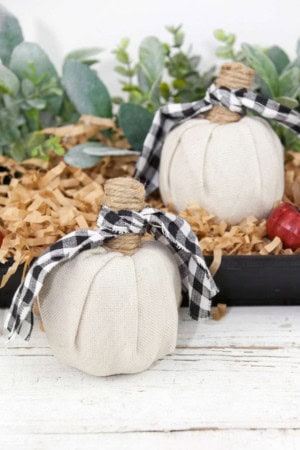fall crafts for adults - fabric pumpkins