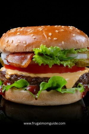 cheap Aldi meal plan burger