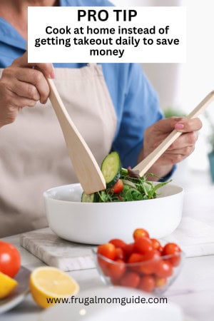 cheap Walmart meals pro tip - woman cooking at home