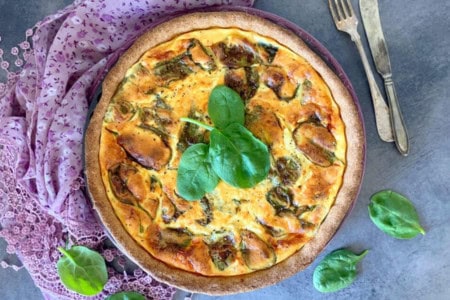spinach and cottage cheese quiche