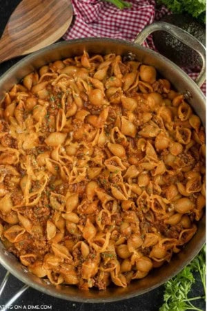 beef taco pasta skillet