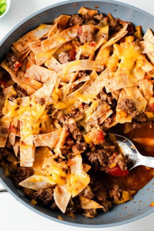 one pot beef enchiladas