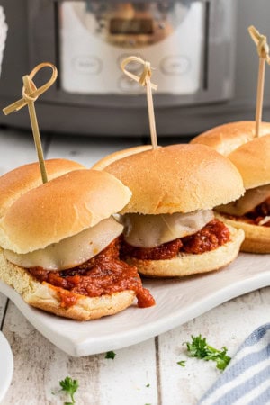 slow cooker meat ball sliders