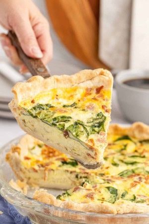 spinach and Bacon quiche