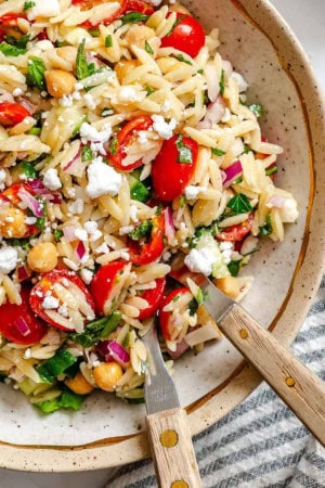 cold lunches - summer Orzo pasta salad