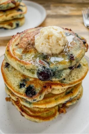 blueberry and sausage stuffed pancakes