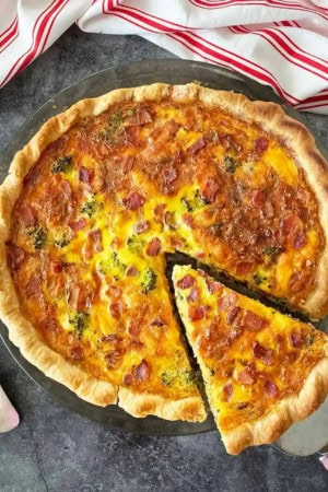 broccoli bacon quiche