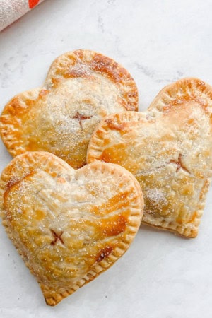 heart strawberry hand pies