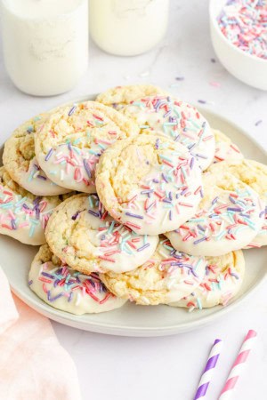 spring cookies recipes - cake mix cookies