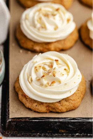 spring baking carrot cake cookie