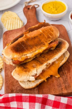 kid-friendly dinners ideas - grilled cheese hot dogs