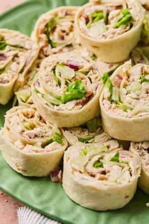 picnic foods - chicken Caesar pinwheels