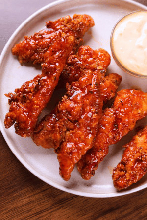 Crispy Honey Sriracha chicken tenders