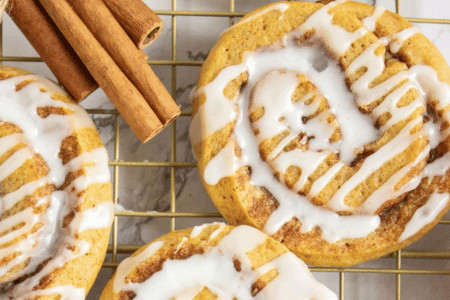 Fall baking - pumpkin cinnamon roll cookies