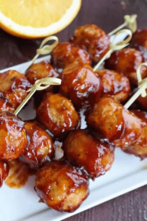 fall appetizers - meatballs
