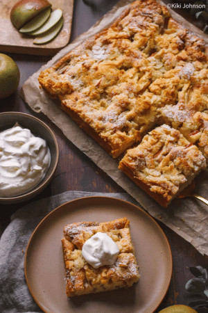 German Apple Sheet cake