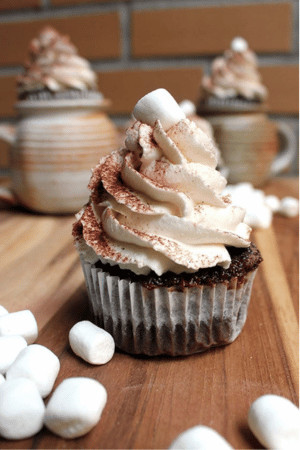 hot chocolate cupcakes