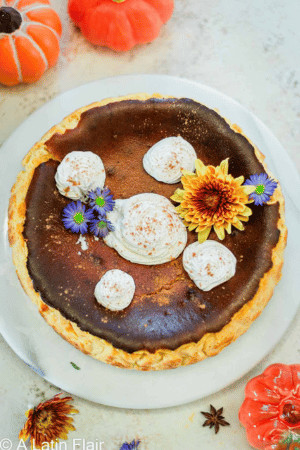 fall baking - pumpkin burnt basque cheesecake