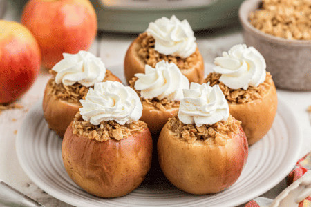 fall baking - slow cooker baked apples